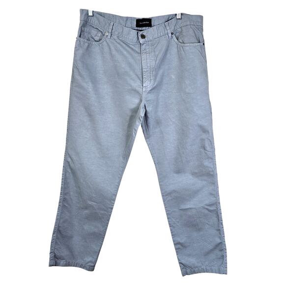 Ermenegildo Zegna Pants Men's 40 Blue Cotton Linen Blend Coastal Casual READ - Picture 1 of 12